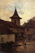 Nicolae Grigorescu Baratia Catholic Church of Campulung oil on canvas